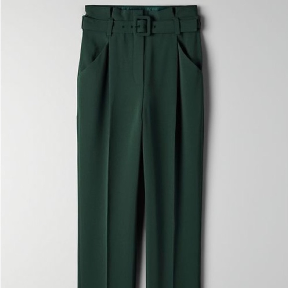 Aritzia babaton encore pant in green sacrab size 2 NWT